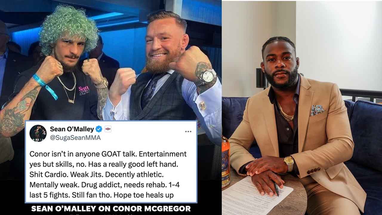 Aljamain Sterling reacts to Sean O'Malley and Conor McGregor's exchange on X