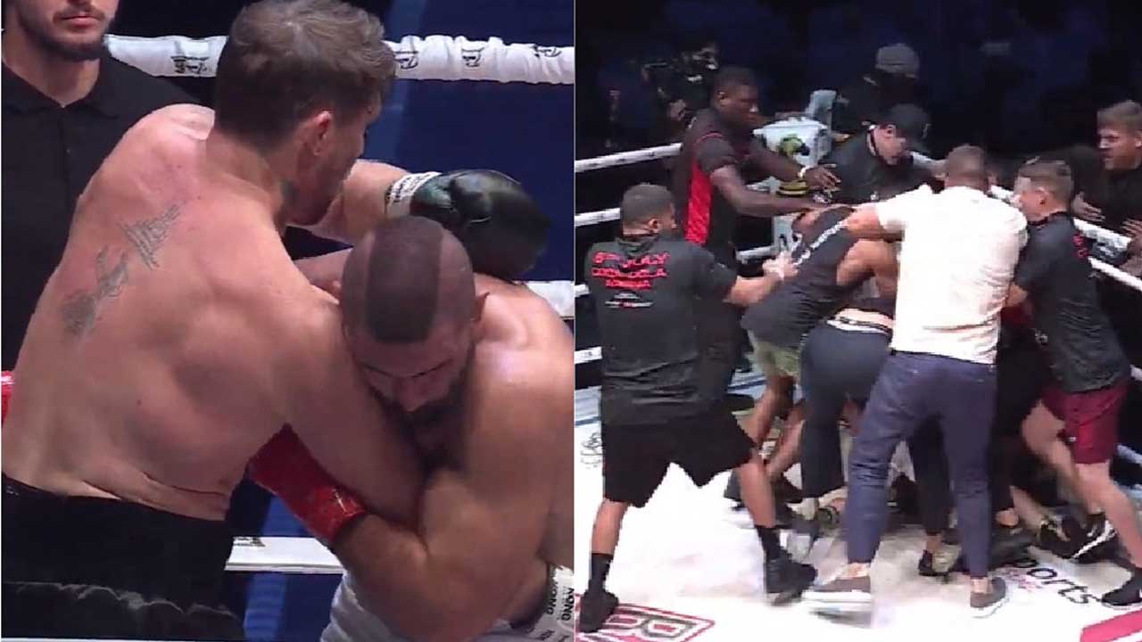 Check out how Brawl erupts after Darren Till’s boxing debut ends in weird TKO win over ‘coward’