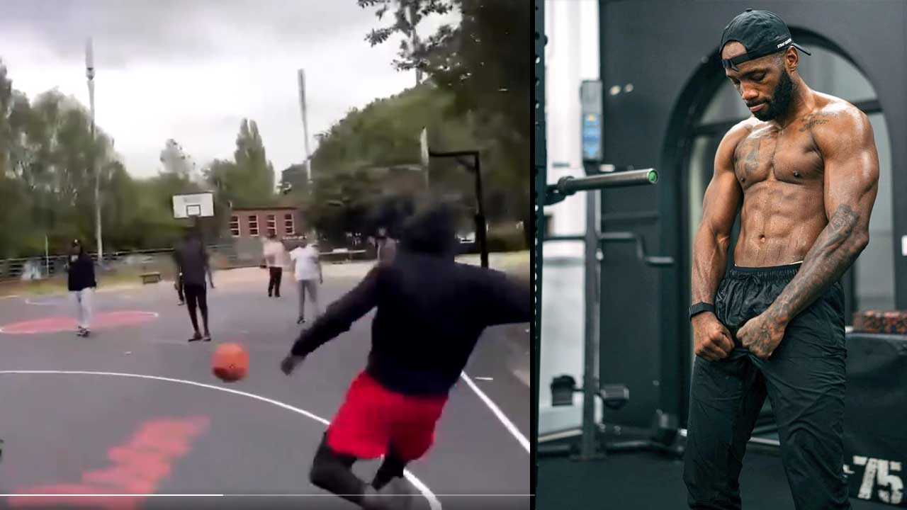 Check out how Leon Edwards hits wild basketball trick shot ahead of UFC 304