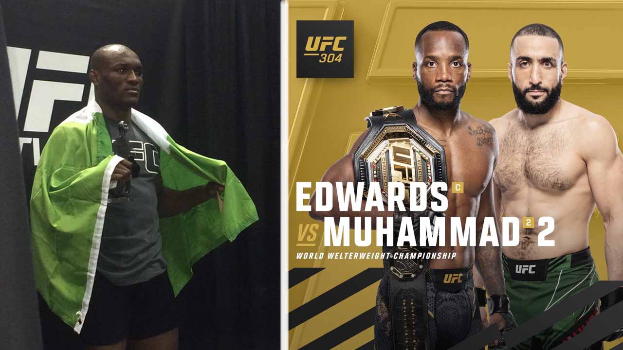 Kamaru Usman shares his prediction for the title fight Leon Edwards vs Belal Muhammad at UFC 304