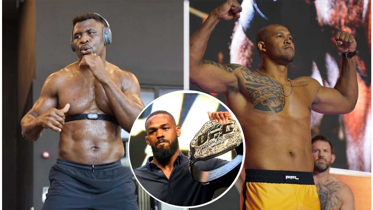 Jon Jones is already making his early prediction Francis Ngannou vs. Renan Ferreira PFL heavyweight title fight