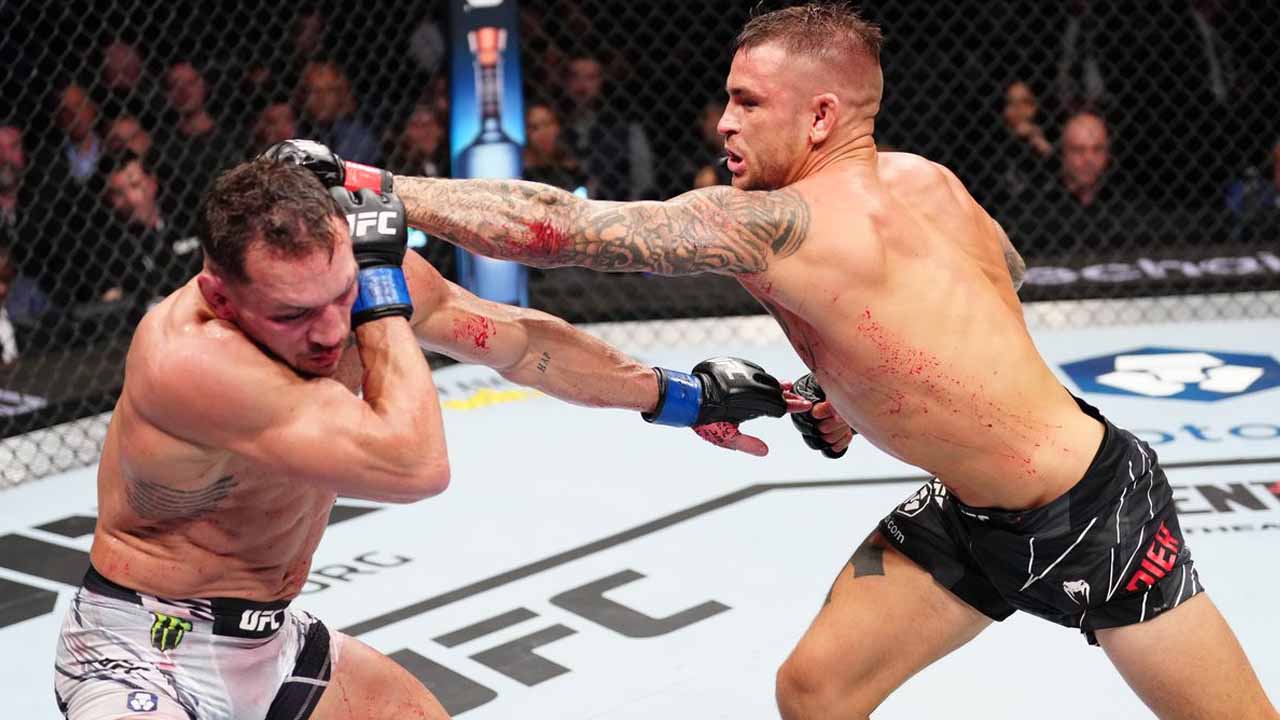 Dustin Poirier shared this video to his story after Michael Chandler called him salty