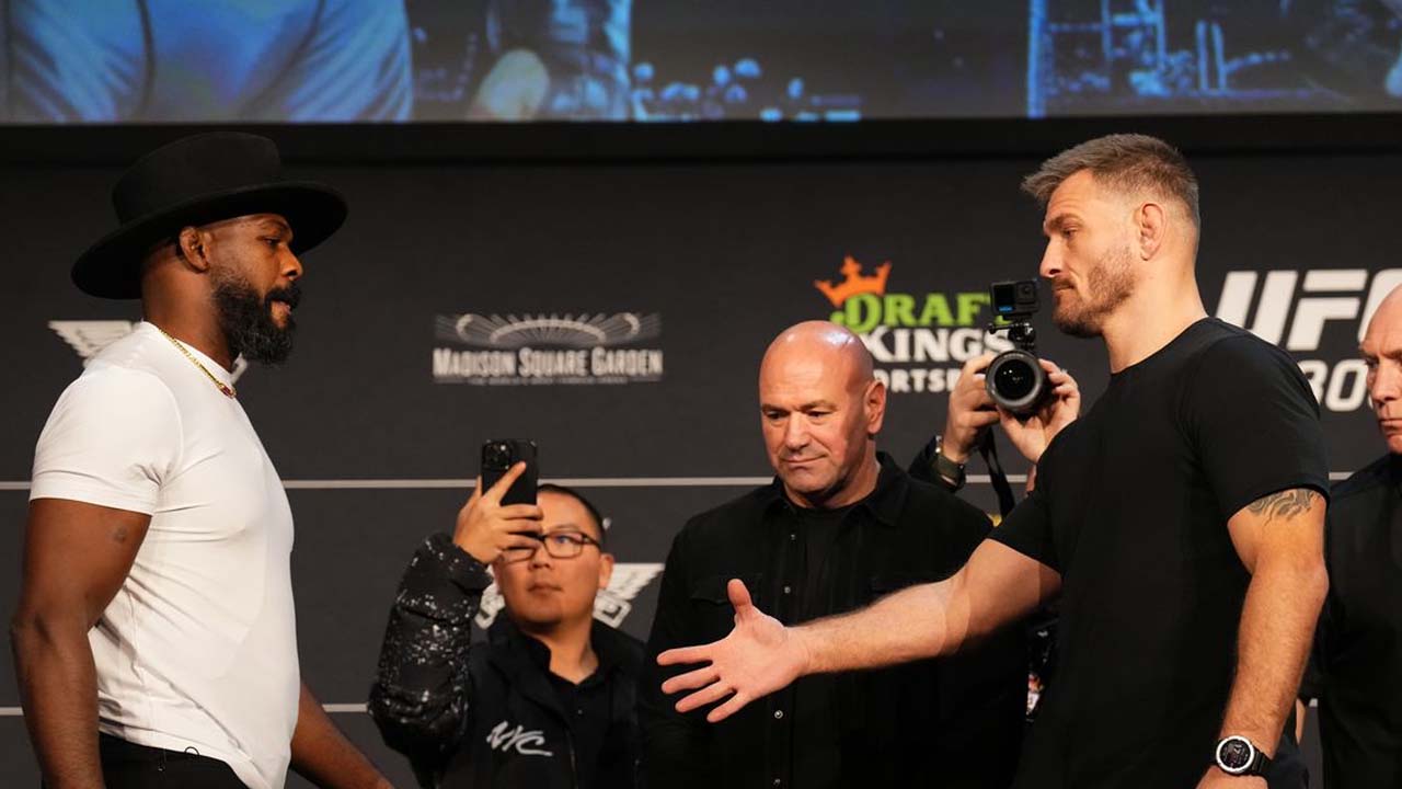 Jon Jones REFUSES to shake Stipe Miocic’s hand in their first face off, 'Bones' declares Stipe Miocic fight at UFC 309 is 'very personal'