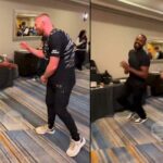 ‘Preparation for the fight’ Bo Nickal with Jon Jones in the hotel lobby before UFC 309 caused a mixed reaction from fans