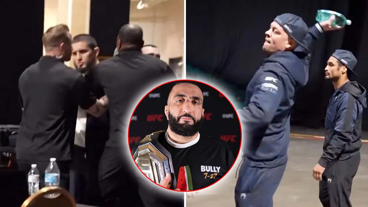 Belal Muhammad spoke harshly about Nate Diaz, who threw a bottle at Islam Makhachev during a recent skirmish