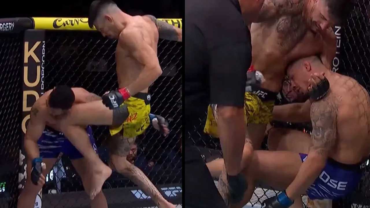 Joel Alvarez KOs Drakkar Klose, who falls into guillotine choke in wild sequence at UFC Tampa (video)