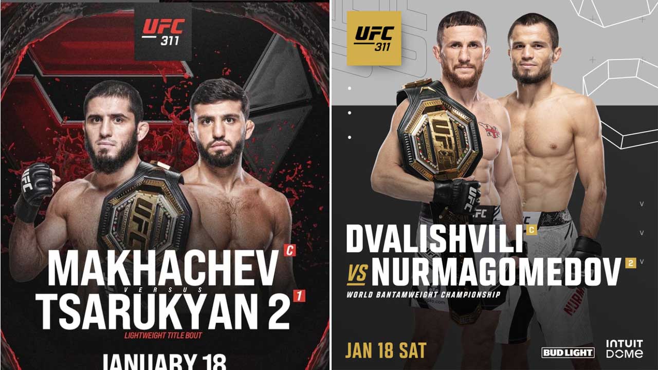 UFC 311 Islam Makhachev vs Arman Tsarukyan 2 Merab Dvalishvili vs Umar Nurmagomedov official