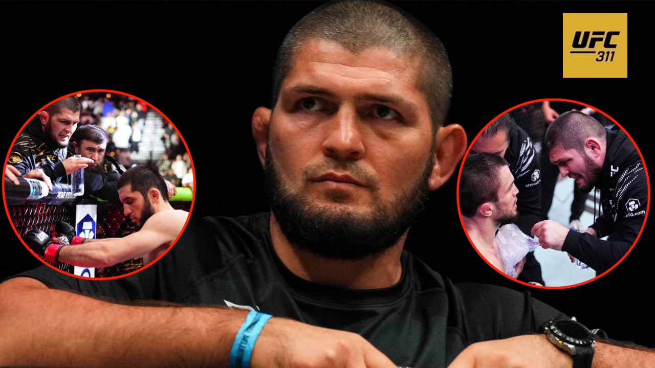 Khabib Nurmagomedov reflects on ‘nervous night’ at UFC 311 in message to his teammates