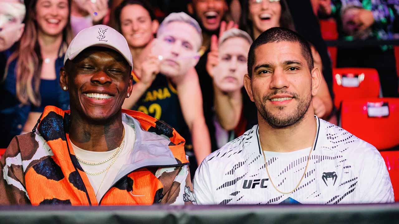 Best buddies Alex Pereira and Israel Adesanya spotted sitting cageside at UFC 312