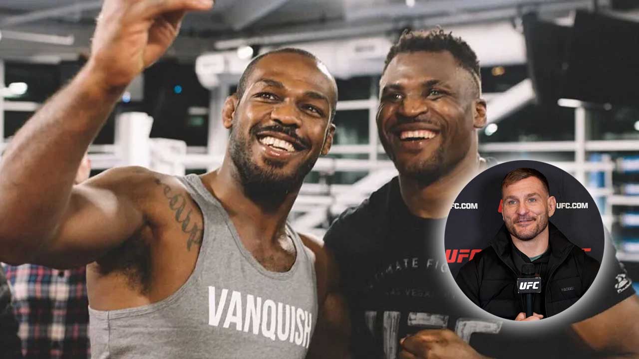 Jon Jones shares his reaction to Stipe Miocic picking Francis Ngannou as the best heavyweight in the world