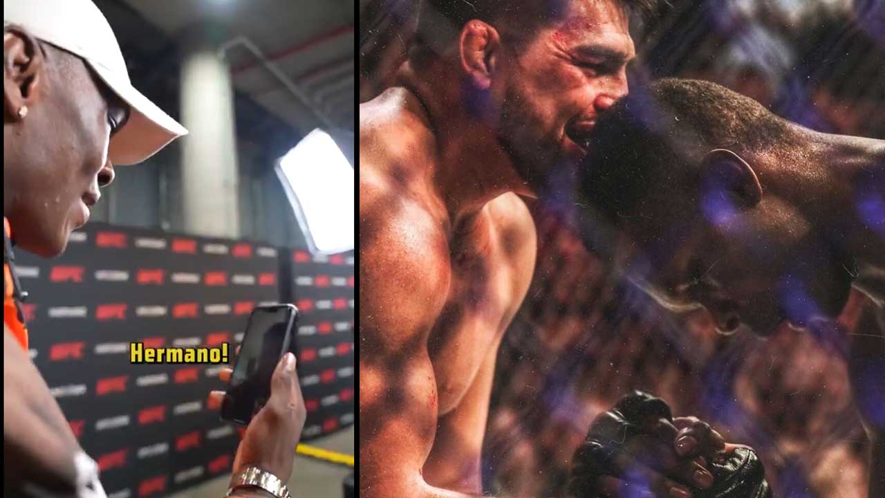 Take a look Israel Adesanya speaks with Kelvin Gastelum on video call after HOF induction, weighs in on iconic UFC 236 fight