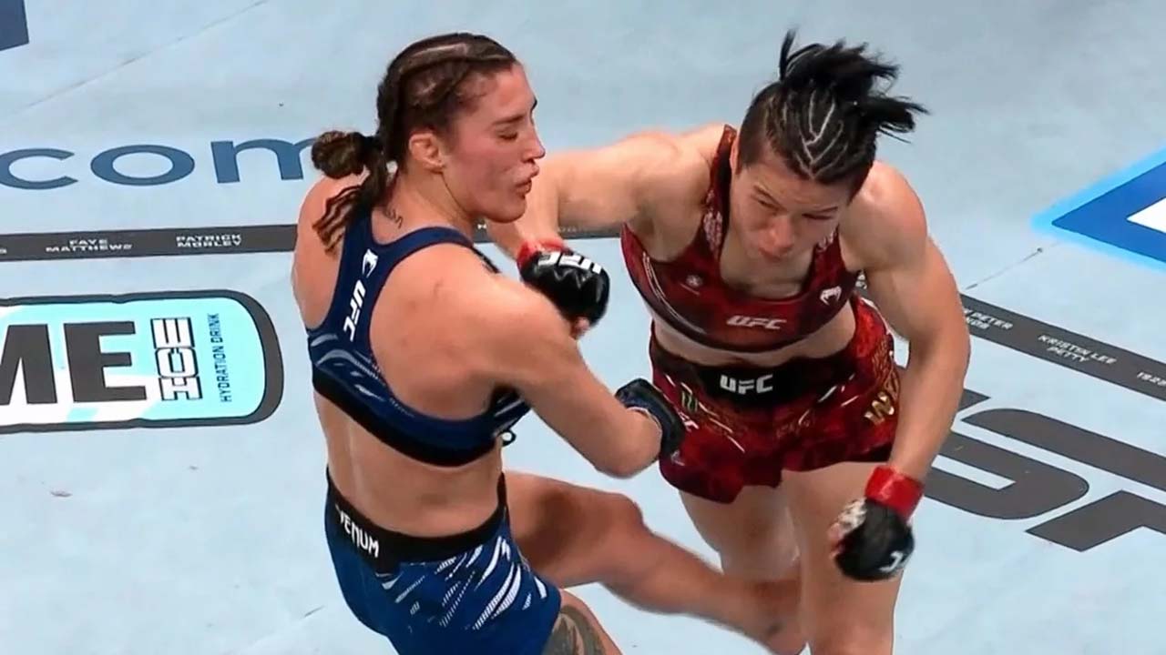 Zhang Weili shuts down Tatiana Suarez to retain title at UFC 312